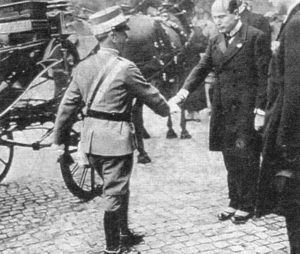 King of Italy Emmanuel III officially met Mussolini on November 3, 1922