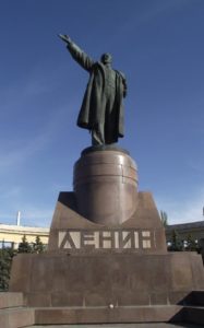 Lenin is far from forgotten in Russia, and the Federation’s armed forces still proudly display communist flags with Lenin’s face as an emblem. In Western Ukraine and Kiev, however, statues in his honor and communist symbols have been defaced and destroyed.