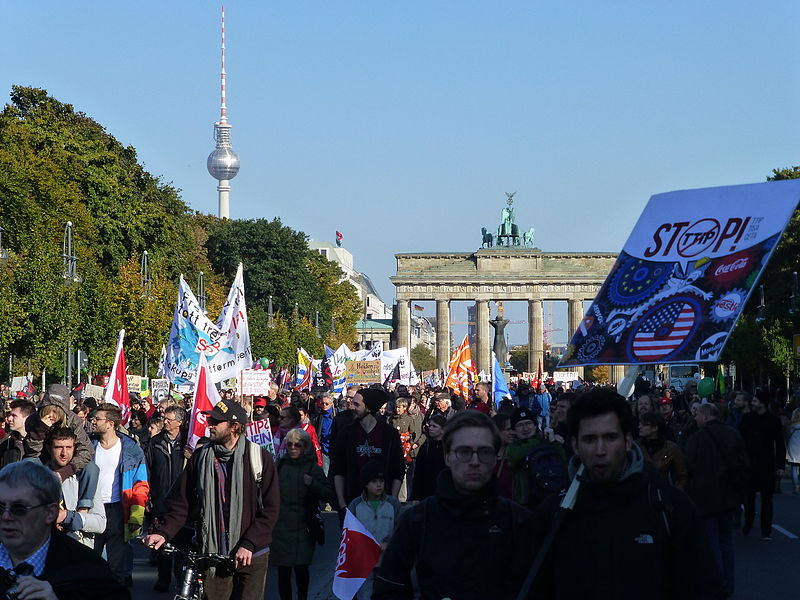 Anti-TTIP demonstration in Berlin. October 2015.