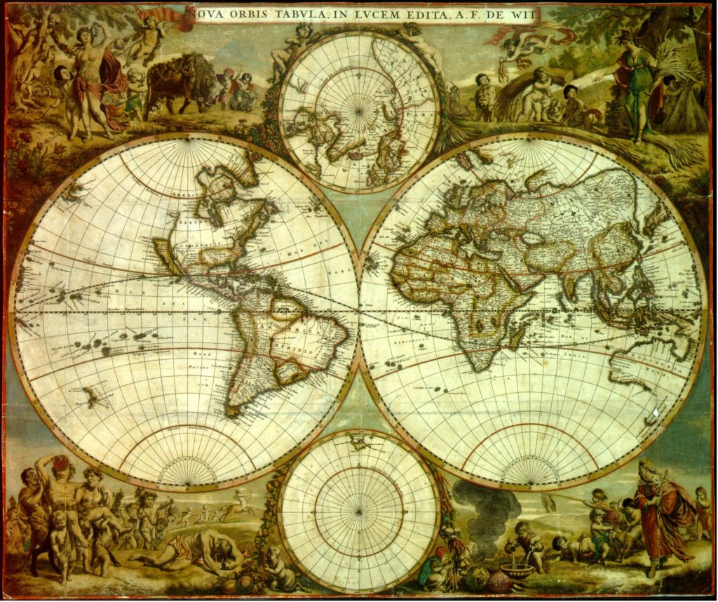 Die Weltkarte von Frederik de Wit, 1662