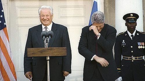 Boris Yeltsin. Bill Clinton