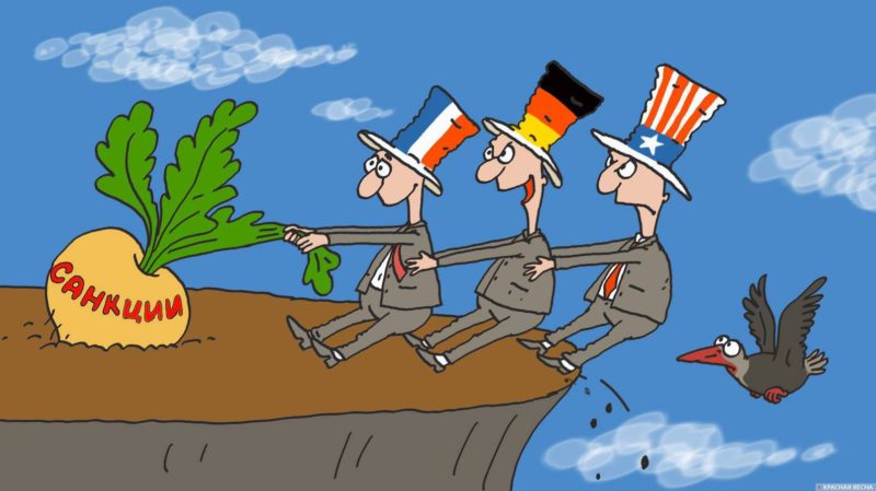 Sanctions. A caricature