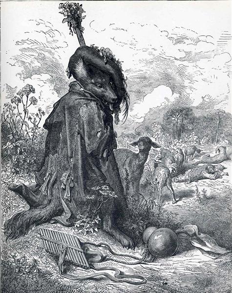 Shepherd wolf by Gustave Dore
