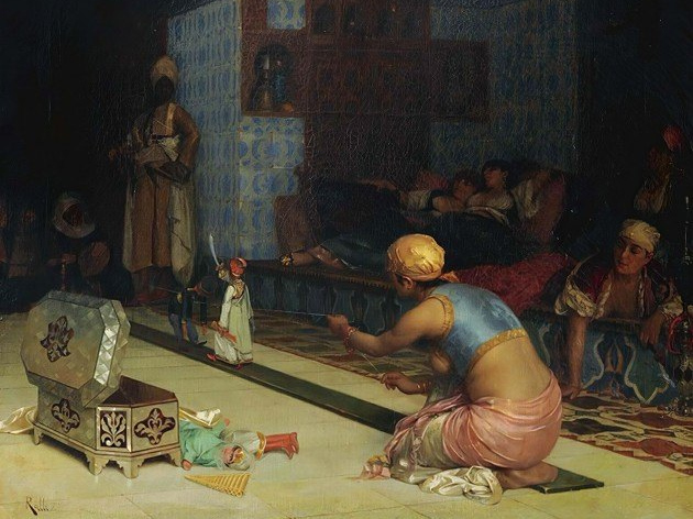 Marionettes In The Harem by Theodoros Ralli (a fragment)