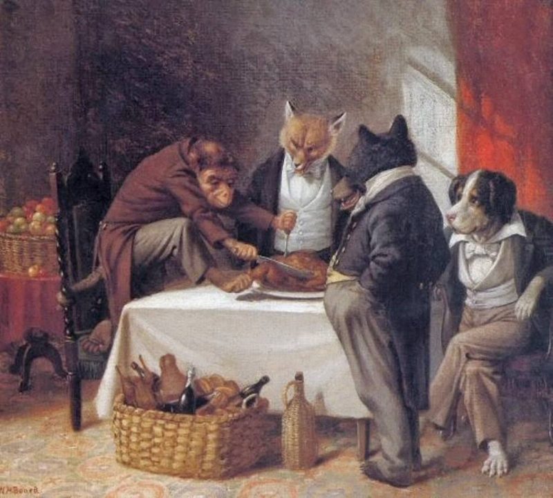 Carving the Turkey by William Holbrook Beard, 1881.