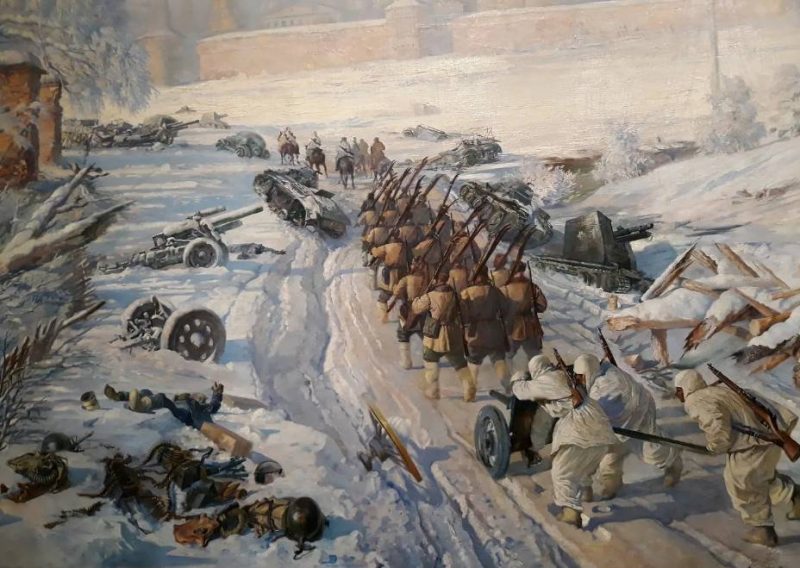 Fight at Streletskaya Sloboda by Vasily Yakovlev, 1942.