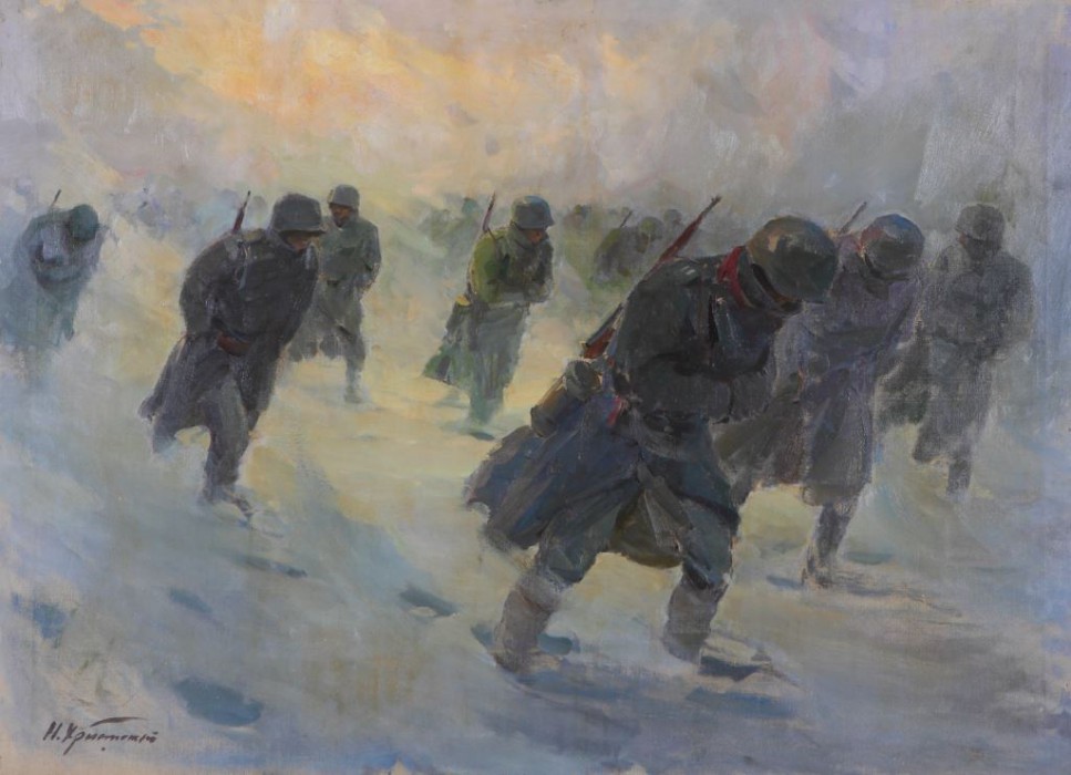 Nikolay Khristenko. German retreat from the outskirts of Moscow. 1942