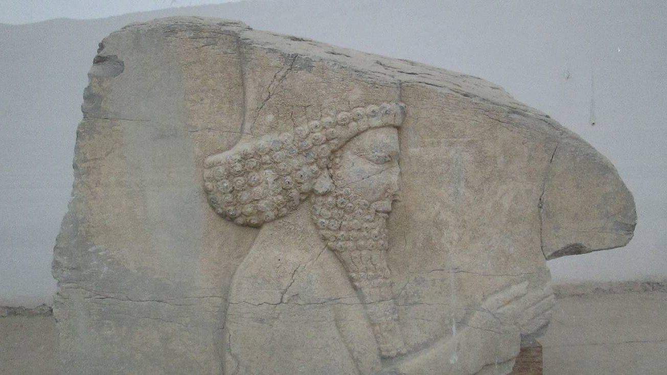 Part of a bas-relief. Persepolis. Iran