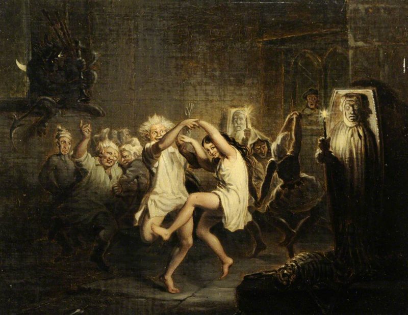 Scene from 'Tam o' Shanter': Witches Dancing in Alloway Auld by Kirk Joseph Bartholomew Kidd, 19th century.