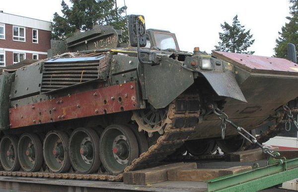 Puma infantry fighting vehicles (Germany) on a tow truck