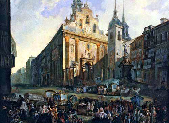 La Puerta del Sol en Madrid by Luis Paret y Alcazar, 1773.