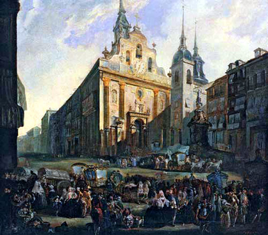 La Puerta del Sol en Madrid by Luis Paret y Alcazar, 1773.