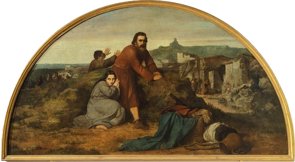 The earthquake by Silvestro Lega, 1863.