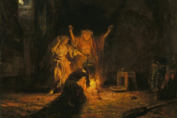 The Witches in Macbeth by Alexandre-Gabriel Decamps, 1841-1842