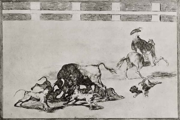 Francisco de Goya. The Dog Let Loose on the Bull. 1816