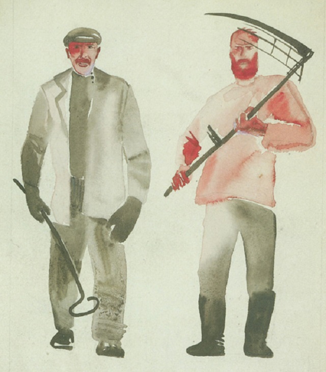 Aleksandr Deyneka. Worker and peasant. 1927