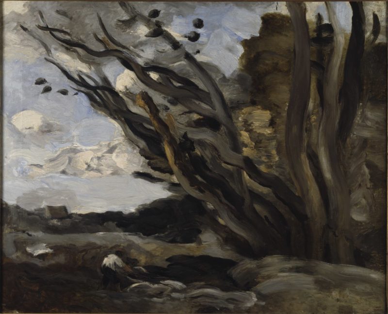 The gust of wind by Camille Jean Baptiste Corot, 19th century