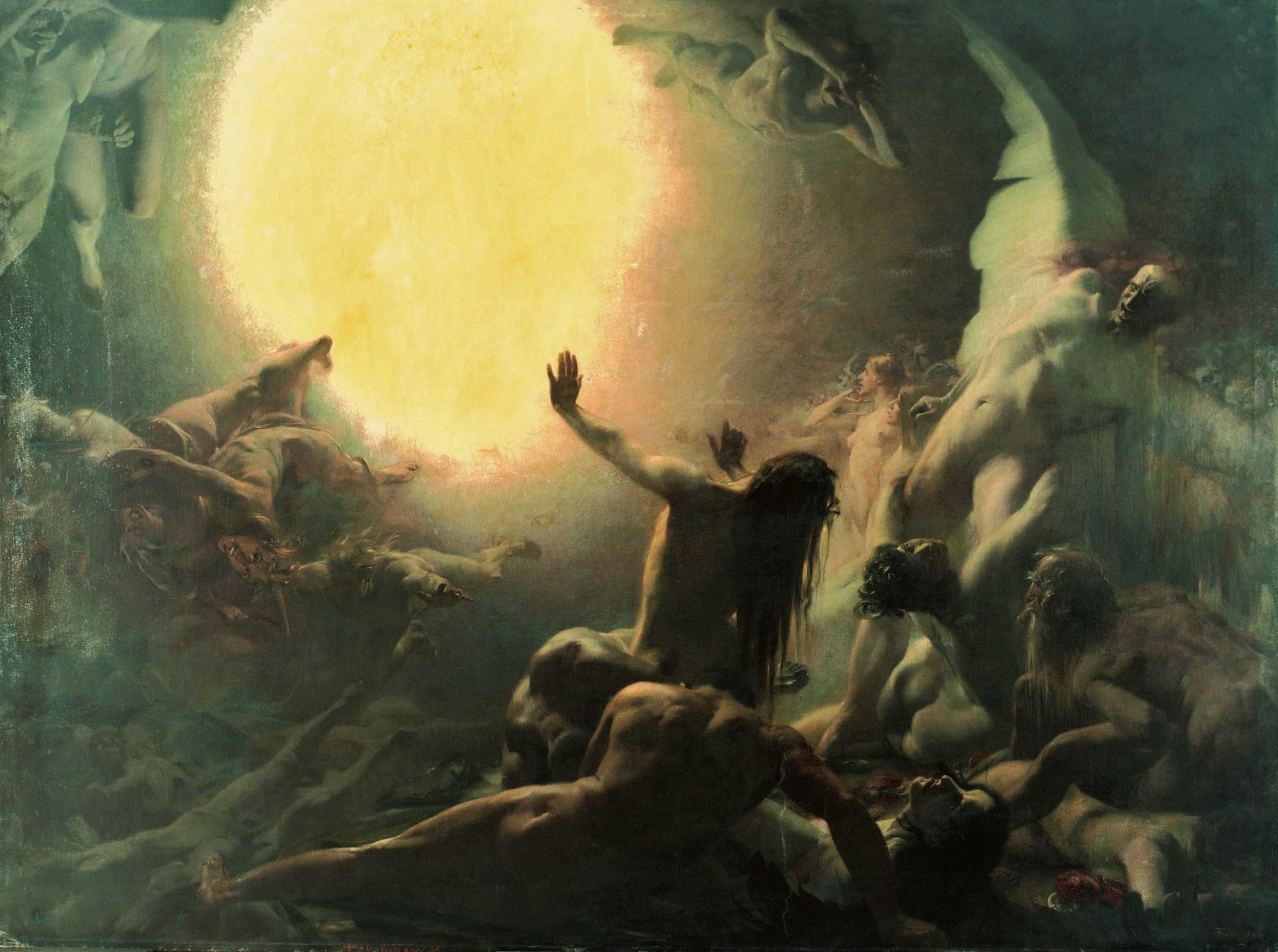 Ludwig Fahrenkrog. Victory of Light over Darkness. First half of the 20th century