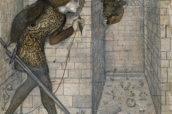Theseus and the Minotaur in the Labyrinth by Edward Burne-Jones, 1861