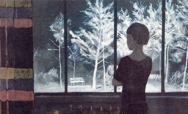 A girl at the window. Winter by Alexander Deineka