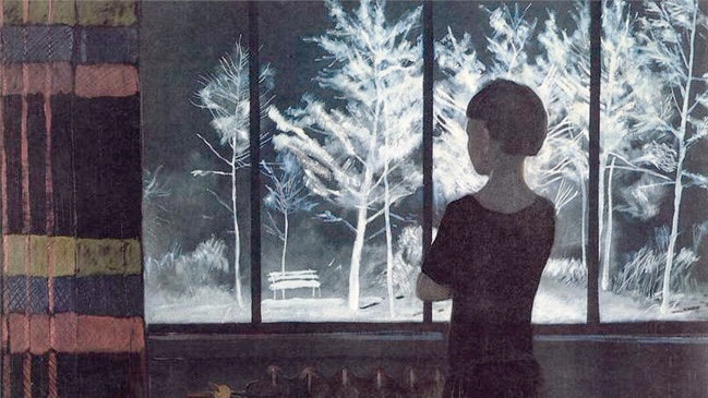 A girl at the window. Winter by Alexander Deineka