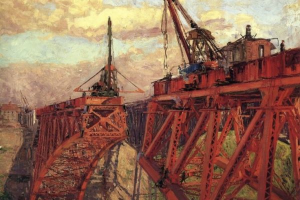 Claire Shuttleworth. Building the bridge (fragment). 1918