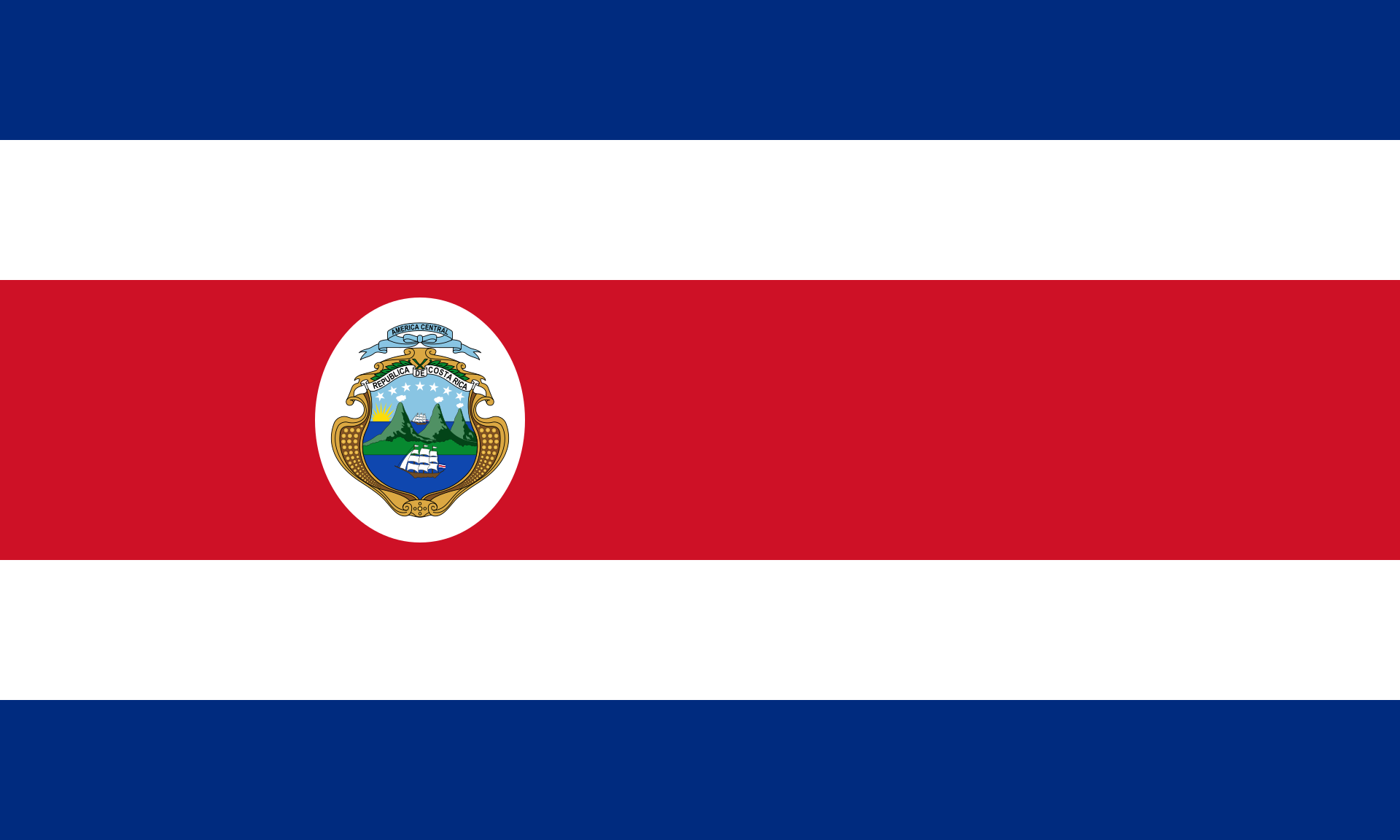 The national flag of the Republic of Costa Rica