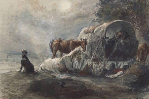 Overnight stay in a covered wagon by August von Pettenkofen