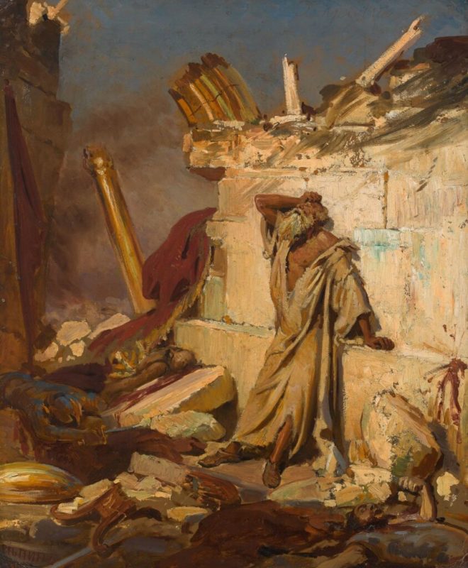 Lamentations of Jeremiah the prophet on the ruins of Jerusalem