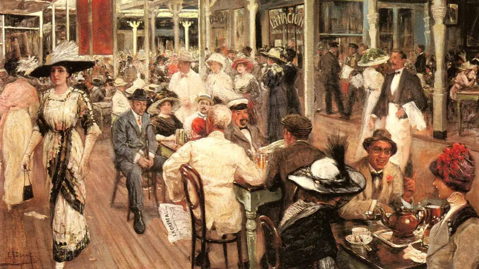 Restaurant by Eugenio Álvarez Dumont (fragment)