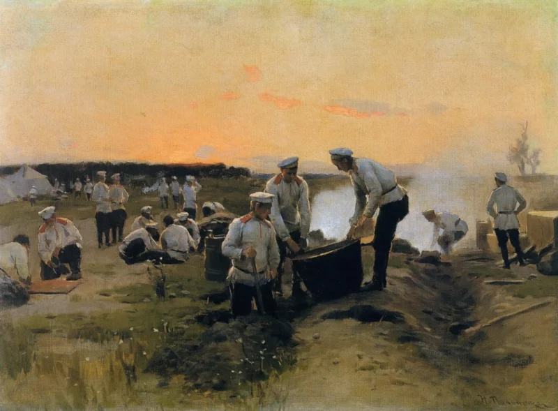 Soldiers in the camp