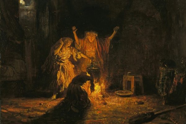 The Witches in Macbeth by Alexandre-Gabriel Decamps. 1841-1842