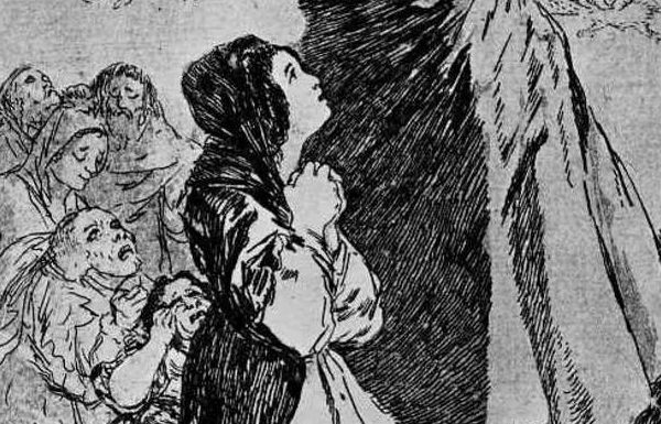 Humiliation and abuse. What a tailor can do! by Francisco Goya (fragment) 1797