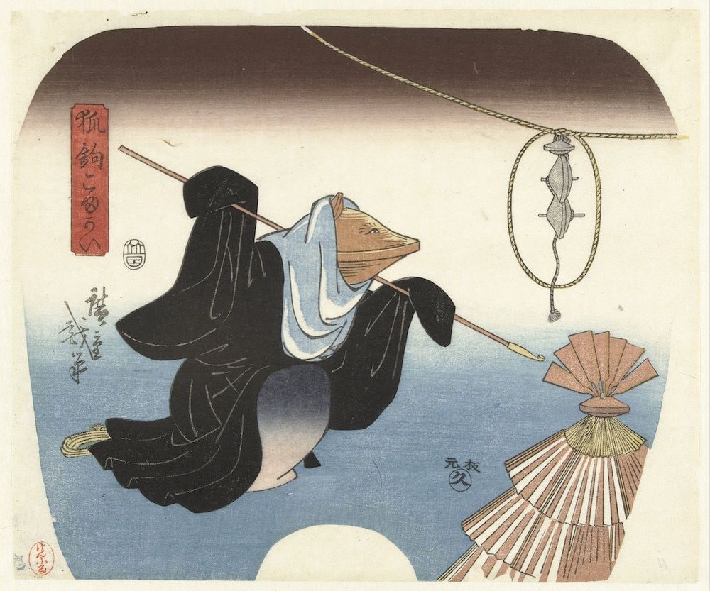 The Fox Trap by Utagawa Hiroshige. The 18th century.