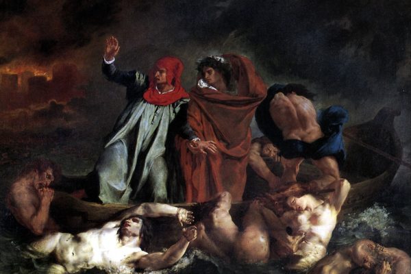 Dante and Virgil, or The Barque of Dante, by Eugène Delacroix. 1822