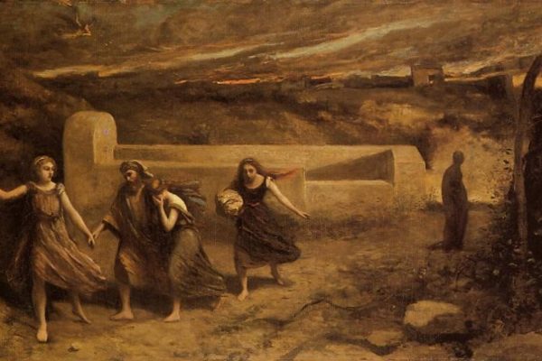 The Destruction of Sodom by Jean-Baptiste Camille Corot (fragment)