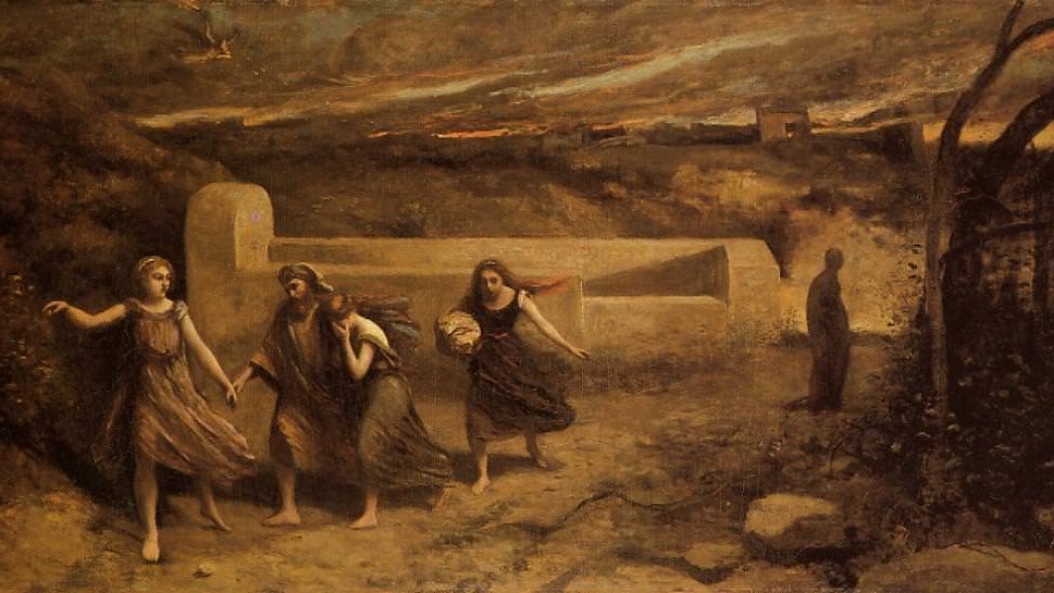 The Destruction of Sodom by Jean-Baptiste Camille Corot (fragment)