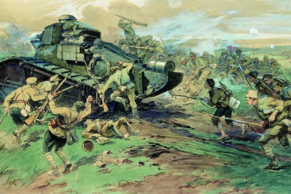 Capture of a White Guard tank in northern Tavria