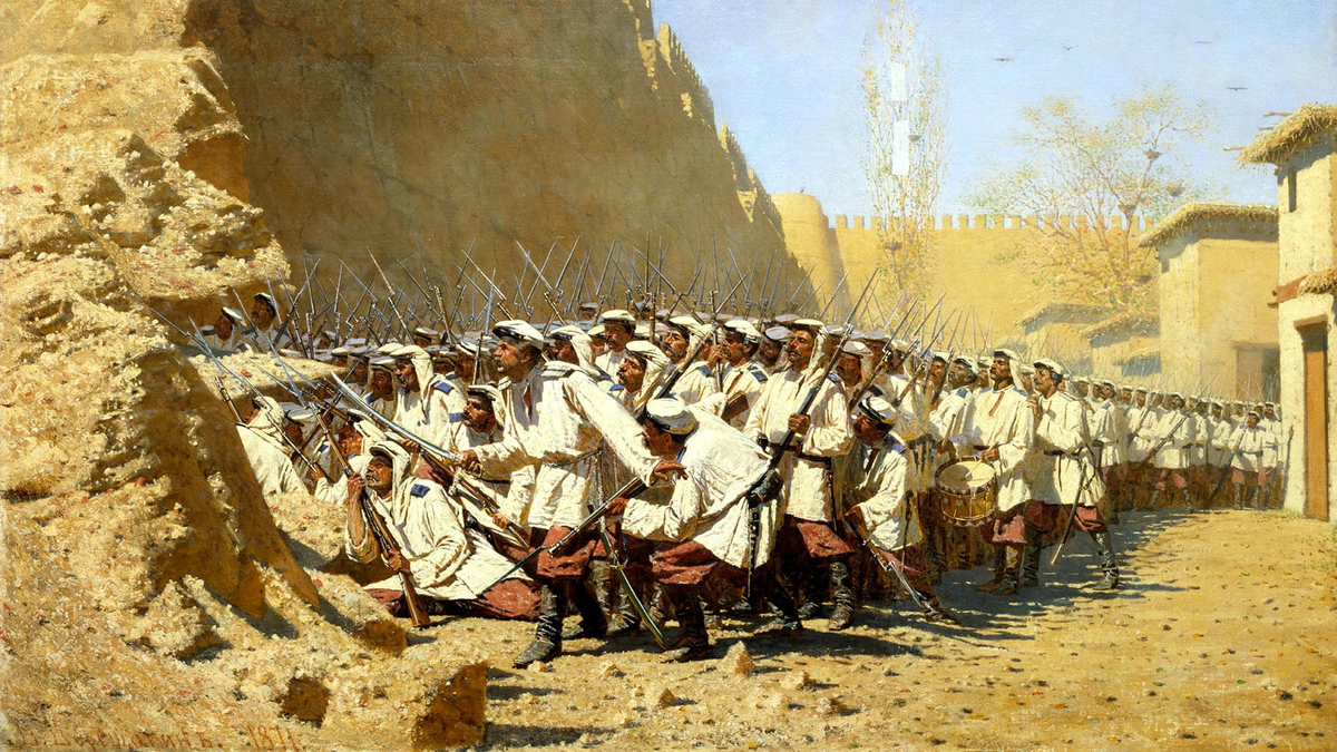 Vasily Vereshchagin. At the fortress wall (Let them come in). 1872