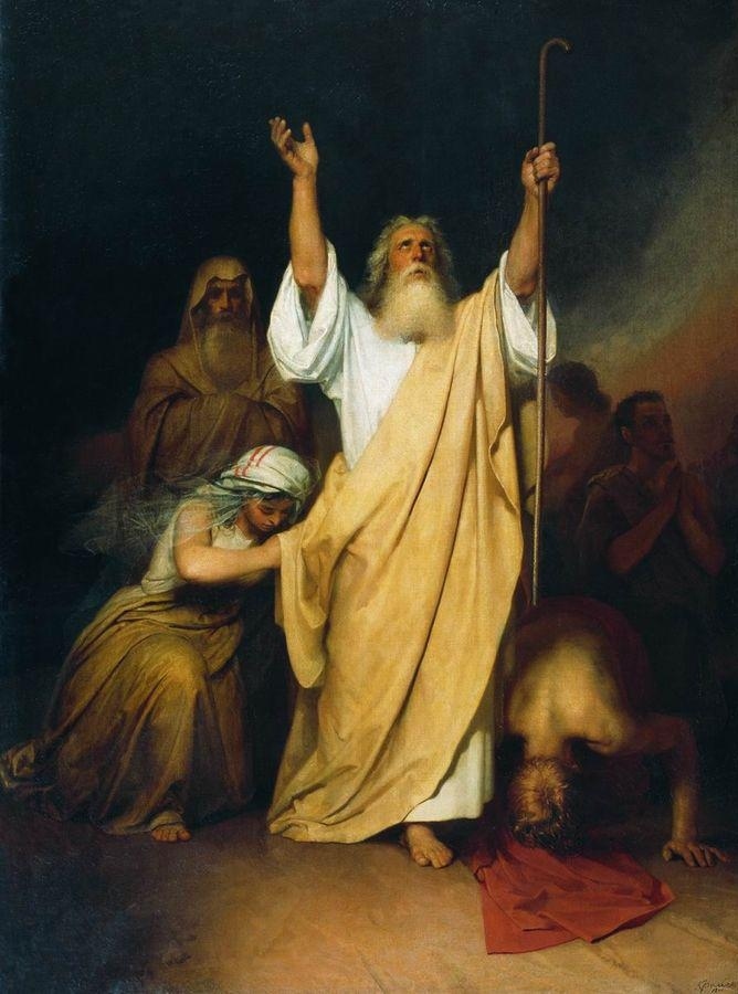 Prayer of Moses after the Israelites go through the Red Sea by I. N. Kramskoy. 1861