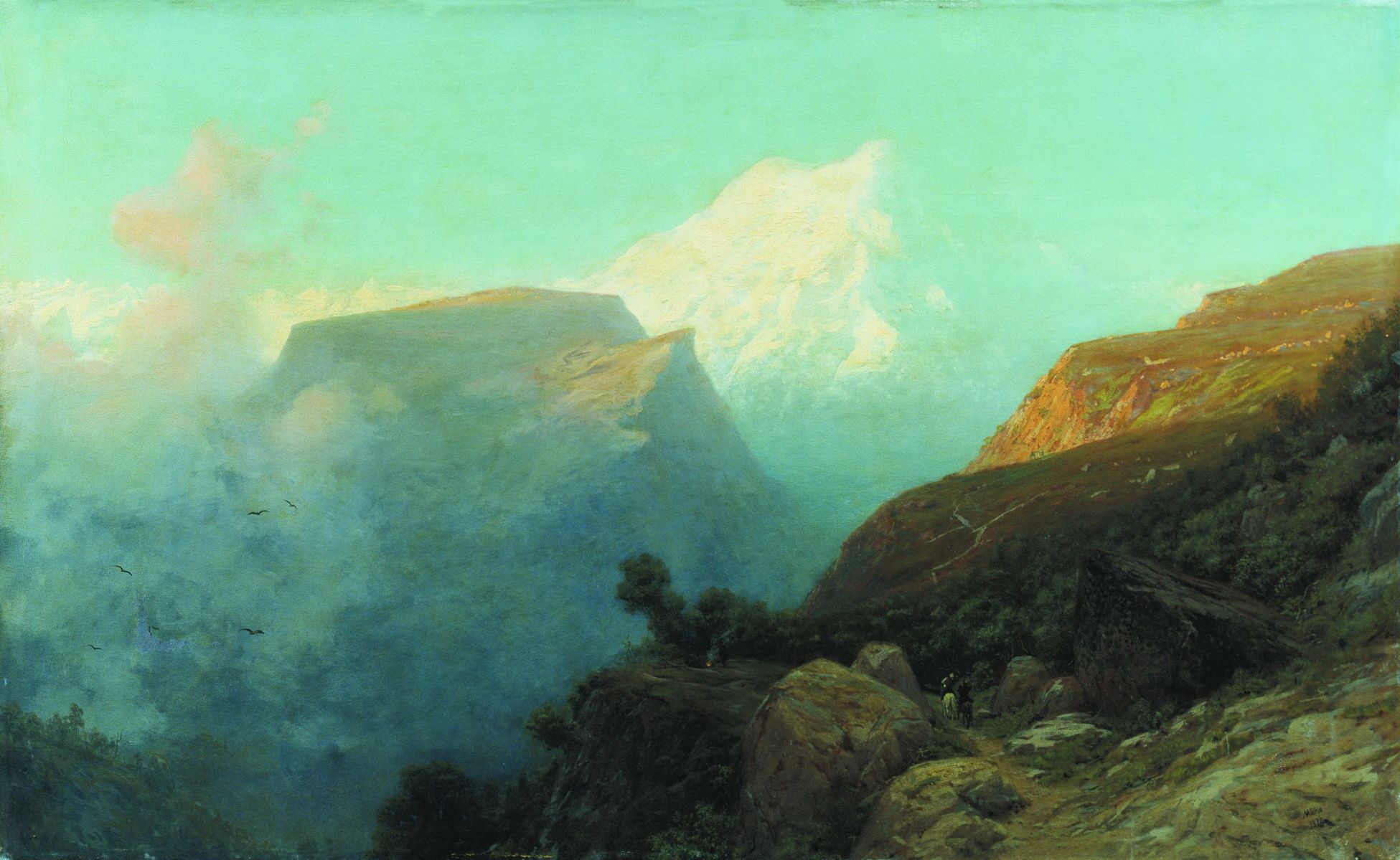 Fog in the Mountains by Lev Lagorio. Caucasus. 1878