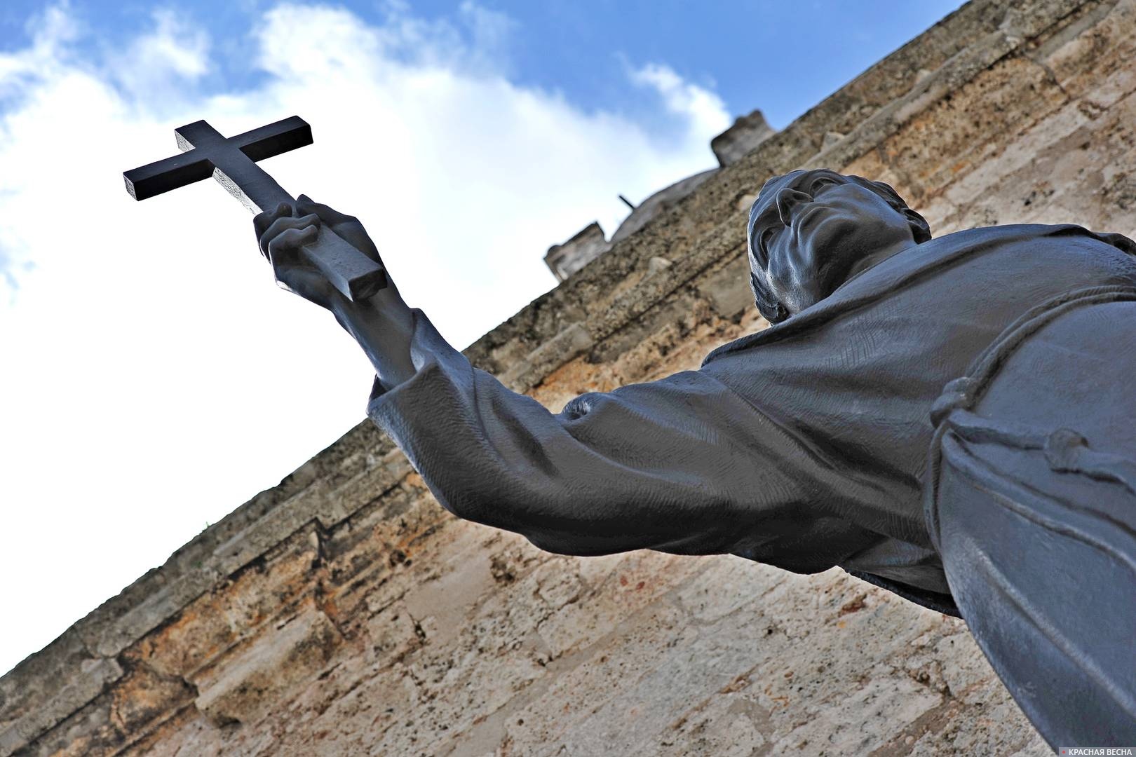 The Statue of Junipero Serra. Plaza de San Francisco de Asís. Havana. Cuba