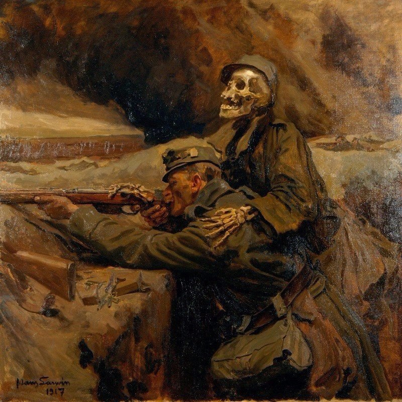 The Soldier and the Death by Hans Larwin. 1917