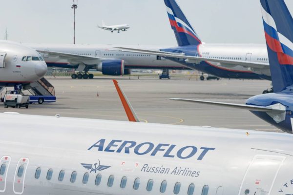 Image by Andrey Gruk © Rossa Primavera news agency Aeroflot airplanes at Sheremetyevo airport