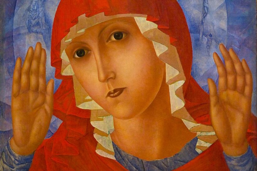 The Mother of God of Tenderness Towards Evil Hearts by Kuzma Petrov-Vodkin. 1914-1915