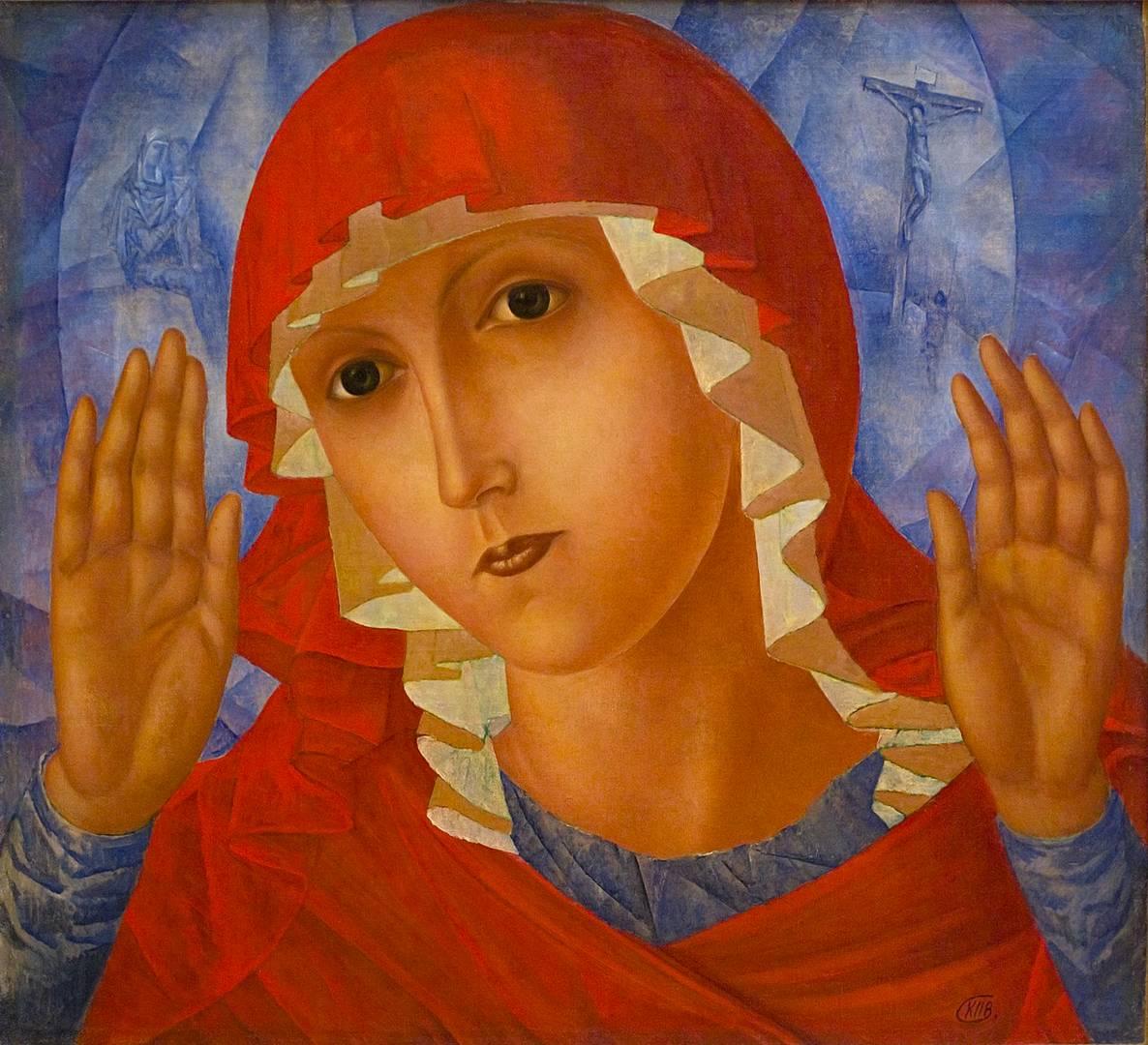 The Mother of God of Tenderness Towards Evil Hearts by Kuzma Petrov-Vodkin. 1914-1915