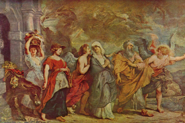 Peter Paul Rubens. The Flight of Lot and his Family from Sodom