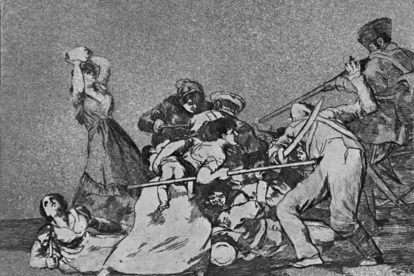 Francisco Goya. The series “Disasters of War”. And they are like wild beasts. 1814