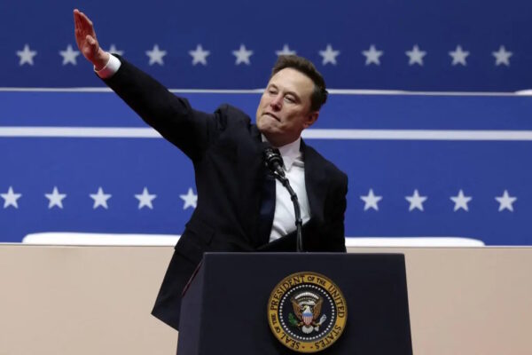 Image by (cc) Elon Musk during his speech at the parade marking the inauguration of US President Donald Trump