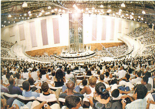 Scene in a non-charismatic church in Brazil